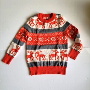 Camii Mia Sweater Crewneck Reindeer Pullover Knitted Kids Size XXS